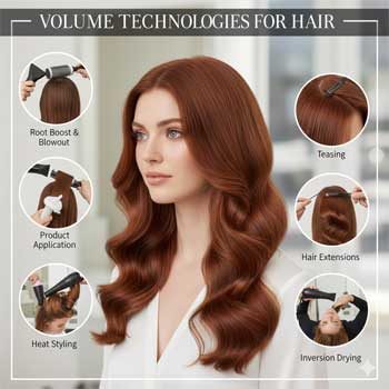 Anleitungen zur Haarvolumen-Technologie, die mobil in Koblenz bei dir zu Hause umgesetzt wird.