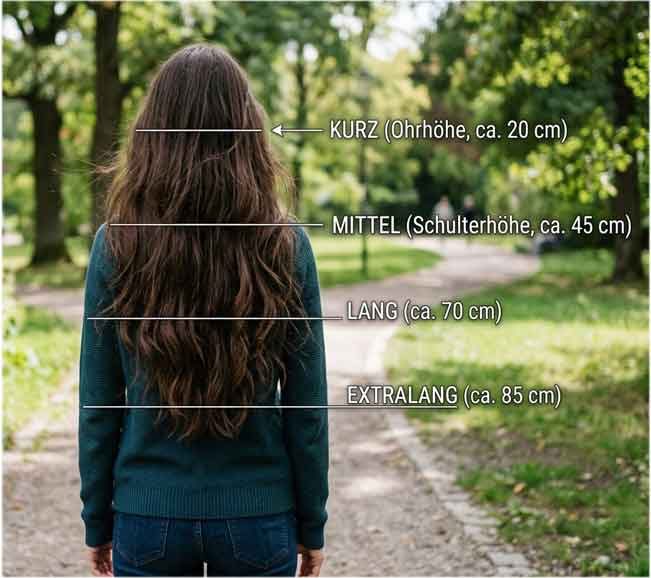 Erklärung der verschiedenen Haarlängen in Bezug zu Frisuren Verschiedene Haarlängen für verschiedene Frisuren